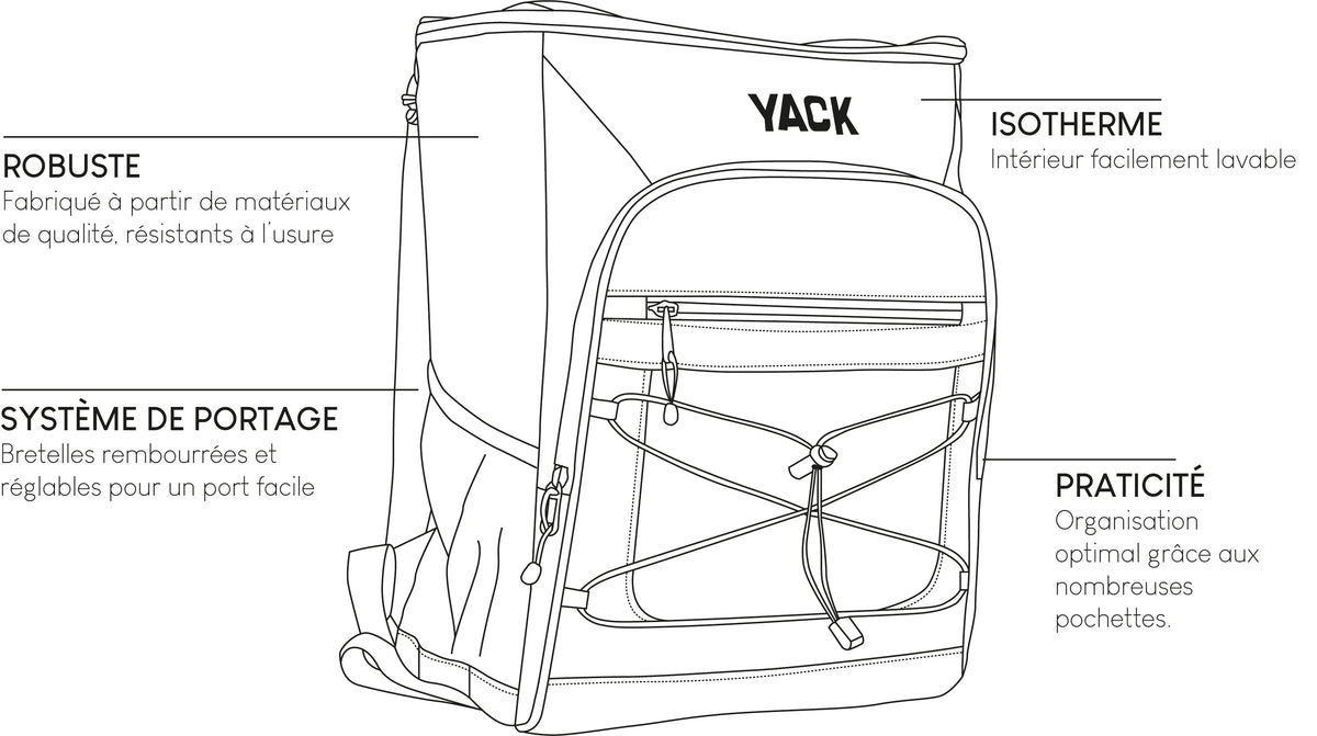 Sac à dos isotherme gris